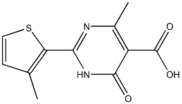 4-methyl-2-(3-methylthien-2-yl)-6-oxo-1,6-dihydropyrimidine-5-carboxylic acid Structure