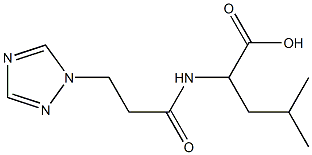 4-methyl-2-[3-(1H-1,2,4-triazol-1-yl)propanamido]pentanoic acid 구조식 이미지