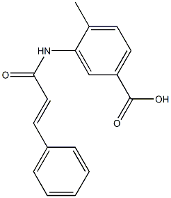 4-methyl-3-(3-phenylprop-2-enamido)benzoic acid Structure