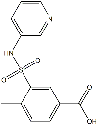 4-methyl-3-(pyridin-3-ylsulfamoyl)benzoic acid Structure