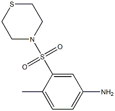 4-methyl-3-(thiomorpholine-4-sulfonyl)aniline 구조식 이미지