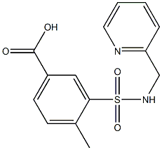 4-methyl-3-[(pyridin-2-ylmethyl)sulfamoyl]benzoic acid Structure