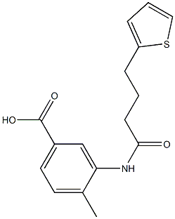 4-methyl-3-[4-(thiophen-2-yl)butanamido]benzoic acid Structure