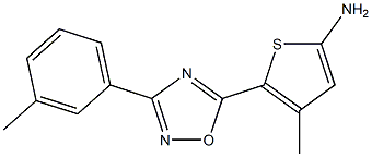 4-methyl-5-[3-(3-methylphenyl)-1,2,4-oxadiazol-5-yl]thiophen-2-amine Structure
