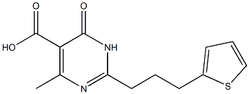 4-methyl-6-oxo-2-(3-thien-2-ylpropyl)-1,6-dihydropyrimidine-5-carboxylic acid 구조식 이미지