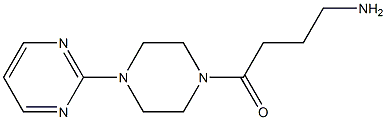 4-oxo-4-(4-pyrimidin-2-ylpiperazin-1-yl)butan-1-amine 구조식 이미지
