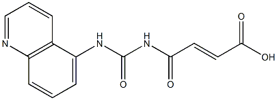 4-oxo-4-[(quinolin-5-ylcarbamoyl)amino]but-2-enoic acid 구조식 이미지