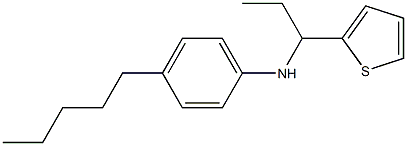 4-pentyl-N-[1-(thiophen-2-yl)propyl]aniline Structure