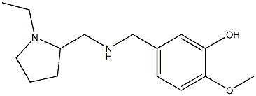 5-({[(1-ethylpyrrolidin-2-yl)methyl]amino}methyl)-2-methoxyphenol 구조식 이미지