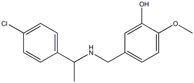 5-({[1-(4-chlorophenyl)ethyl]amino}methyl)-2-methoxyphenol Structure