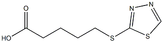 5-(1,3,4-thiadiazol-2-ylsulfanyl)pentanoic acid Structure