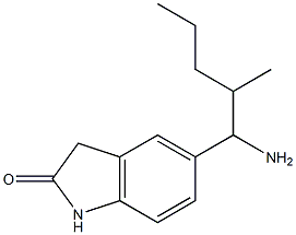 5-(1-amino-2-methylpentyl)-2,3-dihydro-1H-indol-2-one Structure