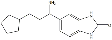 5-(1-amino-3-cyclopentylpropyl)-2,3-dihydro-1H-1,3-benzodiazol-2-one Structure