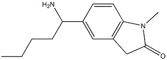 5-(1-aminopentyl)-1-methyl-2,3-dihydro-1H-indol-2-one Structure