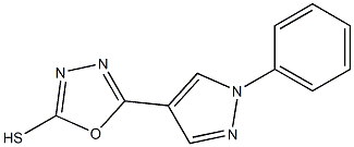5-(1-phenyl-1H-pyrazol-4-yl)-1,3,4-oxadiazole-2-thiol 구조식 이미지