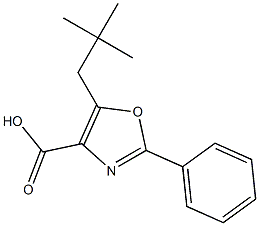 5-(2,2-dimethylpropyl)-2-phenyl-1,3-oxazole-4-carboxylic acid Structure