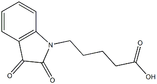 5-(2,3-dioxo-2,3-dihydro-1H-indol-1-yl)pentanoic acid Structure