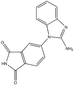 5-(2-amino-1H-1,3-benzodiazol-1-yl)-2,3-dihydro-1H-isoindole-1,3-dione 구조식 이미지
