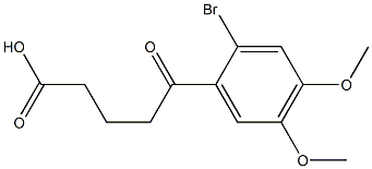 5-(2-bromo-4,5-dimethoxyphenyl)-5-oxopentanoic acid 구조식 이미지