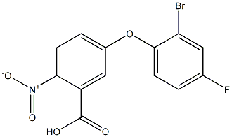 5-(2-bromo-4-fluorophenoxy)-2-nitrobenzoic acid Structure
