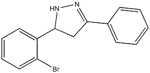 5-(2-bromophenyl)-3-phenyl-4,5-dihydro-1H-pyrazole 구조식 이미지