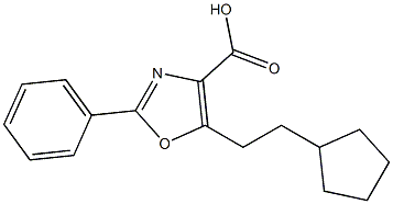 5-(2-cyclopentylethyl)-2-phenyl-1,3-oxazole-4-carboxylic acid Structure