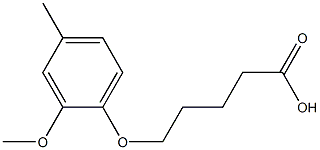 5-(2-methoxy-4-methylphenoxy)pentanoic acid Structure