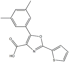 5-(3,5-dimethylphenyl)-2-(thiophen-2-yl)-1,3-oxazole-4-carboxylic acid Structure