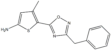 5-(3-benzyl-1,2,4-oxadiazol-5-yl)-4-methylthiophen-2-amine Structure
