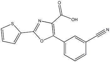 5-(3-cyanophenyl)-2-(thiophen-2-yl)-1,3-oxazole-4-carboxylic acid Structure