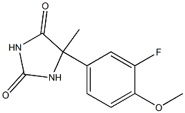 5-(3-fluoro-4-methoxyphenyl)-5-methylimidazolidine-2,4-dione 구조식 이미지