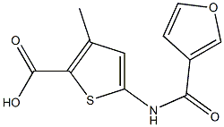 5-(3-furoylamino)-3-methylthiophene-2-carboxylic acid 구조식 이미지