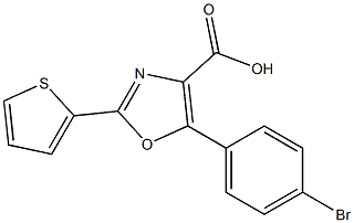 5-(4-bromophenyl)-2-(thiophen-2-yl)-1,3-oxazole-4-carboxylic acid 구조식 이미지