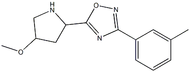 5-(4-methoxypyrrolidin-2-yl)-3-(3-methylphenyl)-1,2,4-oxadiazole 구조식 이미지