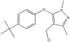 5-(4-tert-butylphenoxy)-4-(chloromethyl)-1,3-dimethyl-1H-pyrazole 구조식 이미지