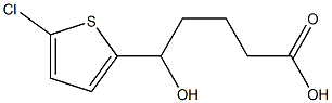 5-(5-chlorothiophen-2-yl)-5-hydroxypentanoic acid 구조식 이미지