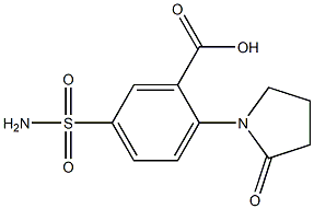 5-(aminosulfonyl)-2-(2-oxopyrrolidin-1-yl)benzoic acid 구조식 이미지