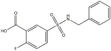 5-(benzylsulfamoyl)-2-fluorobenzoic acid 구조식 이미지