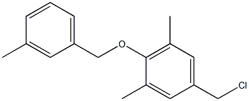 5-(chloromethyl)-1,3-dimethyl-2-[(3-methylphenyl)methoxy]benzene Structure