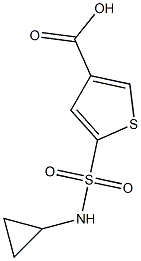 5-(cyclopropylsulfamoyl)thiophene-3-carboxylic acid Structure