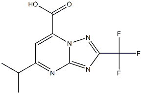 5-(propan-2-yl)-2-(trifluoromethyl)-[1,2,4]triazolo[1,5-a]pyrimidine-7-carboxylic acid Structure