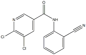 5,6-dichloro-N-(2-cyanophenyl)pyridine-3-carboxamide Structure