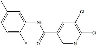5,6-dichloro-N-(2-fluoro-5-methylphenyl)pyridine-3-carboxamide Structure