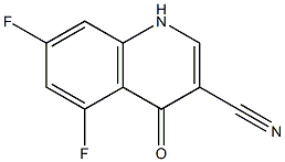 5,7-difluoro-4-oxo-1,4-dihydroquinoline-3-carbonitrile 구조식 이미지