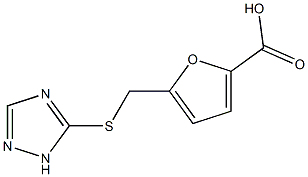 5-[(1H-1,2,4-triazol-5-ylthio)methyl]-2-furoic acid 구조식 이미지