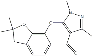5-[(2,2-dimethyl-2,3-dihydro-1-benzofuran-7-yl)oxy]-1,3-dimethyl-1H-pyrazole-4-carbaldehyde Structure