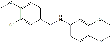 5-[(2,3-dihydro-1,4-benzodioxin-6-ylamino)methyl]-2-methoxyphenol Structure