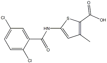 5-[(2,5-dichlorobenzene)amido]-3-methylthiophene-2-carboxylic acid Structure