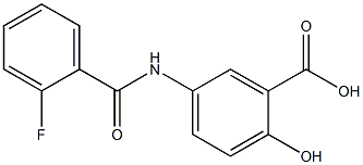 5-[(2-fluorobenzoyl)amino]-2-hydroxybenzoic acid 구조식 이미지