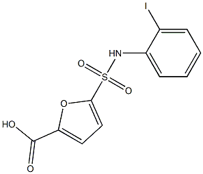 5-[(2-iodophenyl)sulfamoyl]furan-2-carboxylic acid 구조식 이미지